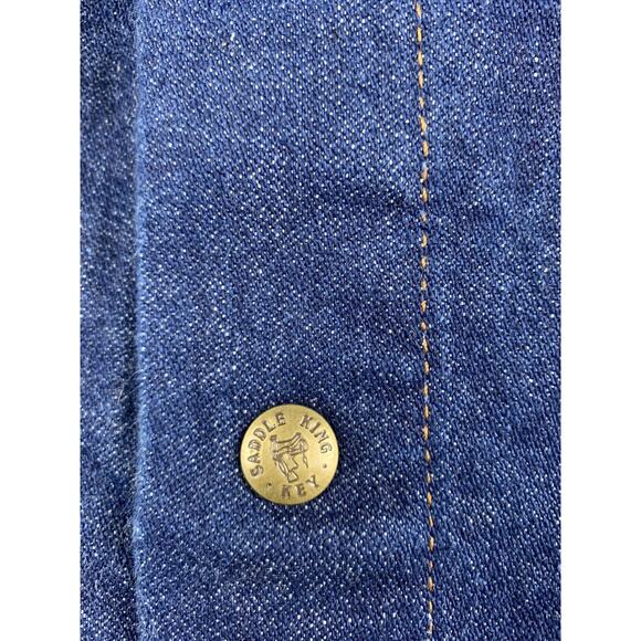 Vtg Saddle King Plus‎ Denim Western Jacket by Key USA Sz 34 R Beaded Ladies - Picture 5 of 6